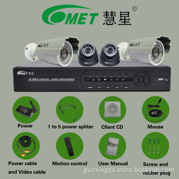 4CH H. 264 Cheap Network DIY Cctvdvr Kit (HX-D5004H)